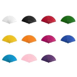 Abanico de tela colores